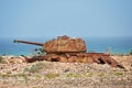 Soviet battle tank at the Socotra Island, Yemen Royalty Free Stock Photo