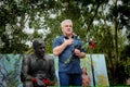 Soviet, Belarusian and Russian theater and film actor Anatoly Kotenev at the opening of the Shukshin Film Festival