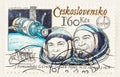 Soviet Cosmonauts on Czech Stamp