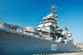 Soviet cruiser Mikhail Kutuzov in dock Royalty Free Stock Photo