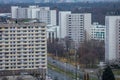 Soviet era communist buildings pattern from above, Dresden, Germany Royalty Free Stock Photo