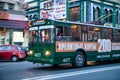 Soviet era trolley bus on the streets in Moscow Royalty Free Stock Photo