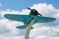 Soviet fighter aircraft I-16 Royalty Free Stock Photo