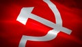 Soviet flag CCCP video waving in wind. Realistic Communist Flag background. Soviet Union Flag Looping Closeup 1080p Full HD 1920
