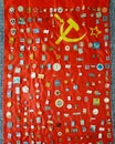 Soviet flag and Original Medals & badges