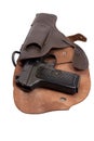 Soviet handgun TT in a holster