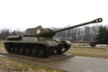 Soviet heavy tank IS-2 Joseph Stalin. The State Military Historical Museum-Reserve `Prokhorov Field`