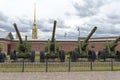 Soviet howitzers in the Museum in the open air.