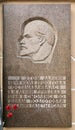 Soviet Leader Lenin Monument Board in Russia