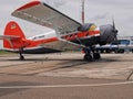 Soviet light multipurpose aircraft. single-engine piston biplane with a brace wing. An-2