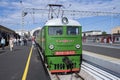 Soviet mainline DC electric locomotive VL8 (H8) on the Baltiyskiy railway station