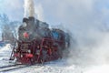 Soviet mainline freight steam locomotive of the `LV` series Royalty Free Stock Photo