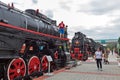 Soviet mainline freight steam locomotive of series L. in the Nov