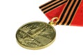 Soviet medal 50 Years of Victory over Germany Royalty Free Stock Photo
