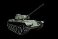 Soviet medium tank T-44. Isolate on a black background Royalty Free Stock Photo