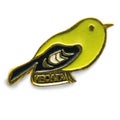 Soviet metallic badge with image of oriole