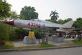 The Soviet MIG-21 (4324 red) in the Museum of the national army of Vietnam