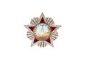 Soviet military award for victory in the Great Patriotic War isolated on a white background. symbols of the Victory Day in WWII on