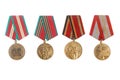 Soviet military jubilee medals Royalty Free Stock Photo
