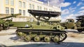 The Soviet military machine retro exhibit of the military historic Museum, Yekaterinburg, Russia, 31.03.2018 Royalty Free Stock Photo