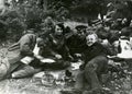 Soviet Military medics at the picnic with the Czechs. Prague. August 1968.