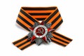 Soviet military order and George ribbon isolated on white background Royalty Free Stock Photo