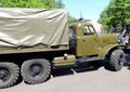 Soviet military all-wheel-drive cargo truck of 1960-70s ZIL-157 Royalty Free Stock Photo