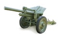 Soviet 122 mm howitzer model 1938 M-30 on white background