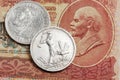 Soviet money Royalty Free Stock Photo