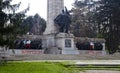 Soviet monument in Sofia with inscription