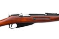 Soviet Mosin rifle isolate on a white back The weapon of the red army and the revolution. A vintage bolt carbine from World War II Royalty Free Stock Photo