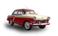 Soviet old car Volga GAZ-21. White background