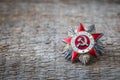 The Soviet order of the Second World war, Victory Day 9 May postcard concept Royalty Free Stock Photo