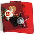 Soviet orders. Red Star and Greate National War Royalty Free Stock Photo