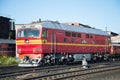 Soviet passenger locomotive TEP70 closeup