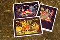 Soviet postcards in the style of Palekh. The postcards printed in the USSR depict the Palekh art of I.Golikov, D. Butorin and I. B