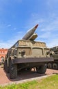 Soviet rocket launcher 9P113 of rocket system 9K52 Luna-M