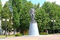 SOVIET, RUSSIA. Monument to the Liberation Warrior in the city square. Kaliningrad region