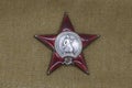 Soviet and Russian Order `Red Star` Royalty Free Stock Photo