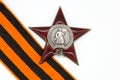 Soviet and Russian Order `Red Star` Royalty Free Stock Photo