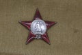 Soviet and Russian Order `Red Star` Royalty Free Stock Photo