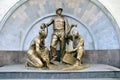 Soviet sculpture dedicated to miners and builders of the Moscow metro