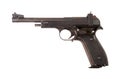 Soviet self-loading small-bore pistol for sports shooting closeup