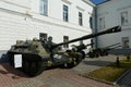 Soviet self-propelled artillery unit SU-85 at the entrance to the Museum of the history of airborne troops in the city of Ryazan