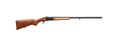 Soviet single-barrel hunting rifle 12 caliber. Smoothbore hunting weapons isolate on a white back