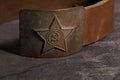 Soviet soldier`s belt Royalty Free Stock Photo
