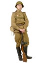 Soviet soldier in wwii Royalty Free Stock Photo