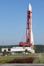 Soviet space rocket Vostok on the launch pad. Kaluga Royalty Free Stock Photo