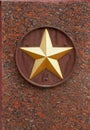 Soviet star on granite monument Royalty Free Stock Photo