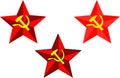 Soviet star, hammer and sickle